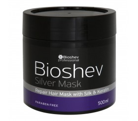 Bioshev Repair Hair Mask With Keratin And Silk Silver 500ml  